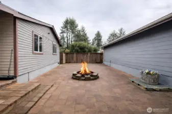 Enjoy a relaxing fire outside on your new patio area