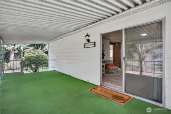 Deck off the kitchen has room for a whole patio set plus your BBQ!