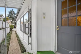 Walkway to the front door.