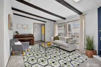 Come on in an relax in this light and bright living room.