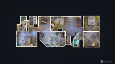 A birdseye view of the floorplan. Measurements are approximate.