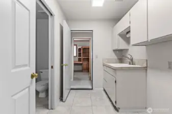 Laundry room and 1/2 bath off of formal dining room