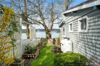 Side of home with propane