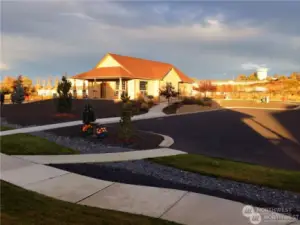 View of Clubhouse and parking lotg