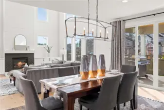 Dining Room with Upgraded Lighting