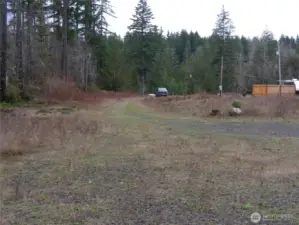 Top of the property looking down, easement road is on the right.