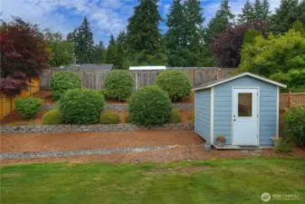 Backyard with shed