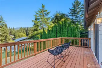 New deck with foothill views