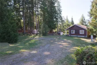 Driveway entering the property. Has five RV water and electrical hook-ups for family and friends.
