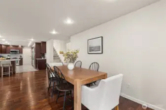 Main Dining open to kitchen and great room.