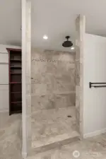 Primary bath walk in shower.