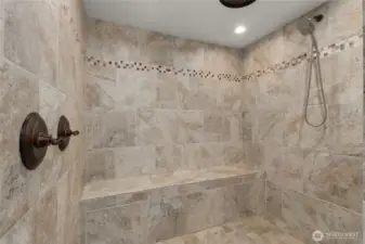 Primary Bath double shower head.