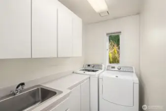 Laundry room located on the lower level.