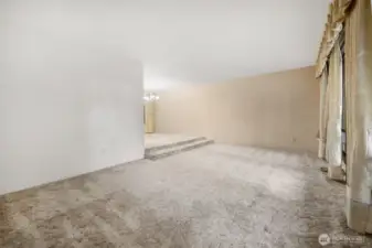 Living area off to the right of entrance - Not staged