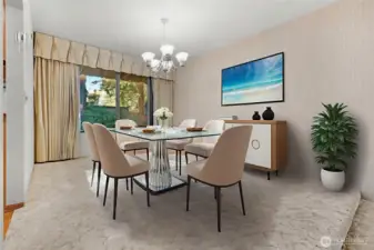 Dining room - Virtually staged