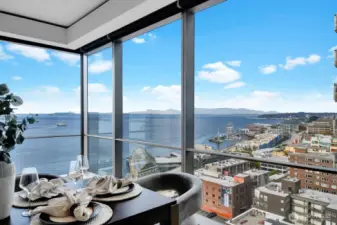 A close up look at the view from the dining area.