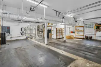 3-bay garage includes EV charging