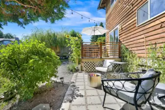 Entertaining/relaxing space abounds in the backyard