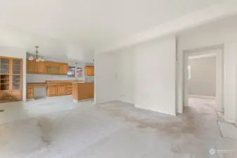 Dining area living room to the left.