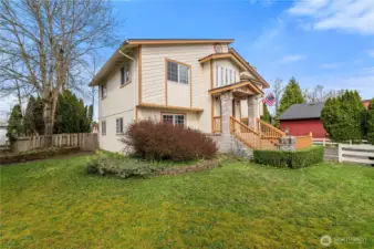 Large corner lot.