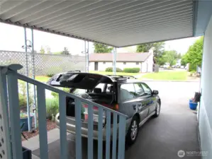 Spacious covered Parking area.