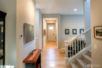 Main floor entry way and hall