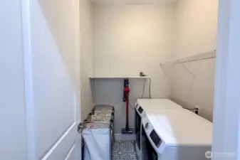 First floor laundry linens room