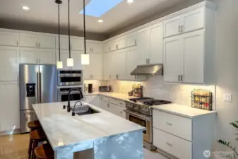 Skylight brings lots of natural light throughout the day
