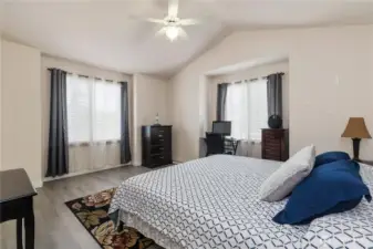 Another view of the primary bedroom.