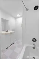 Beautifully appointed bathroom.