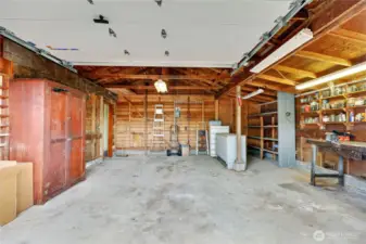Built in storage closet.Room for at least one auto.