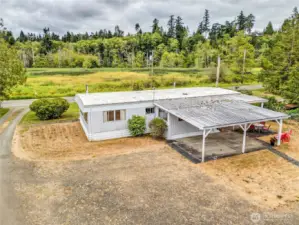 Area view of the rear of the home.