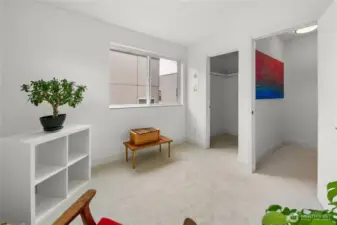 With walk-in closet