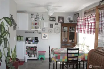 Dining room off of the kitchen.