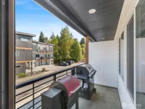 Covered patio off second floor.