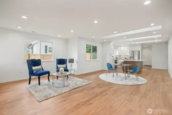 Tons of natural light with three NEW skylights.