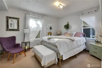 Main level bedroom w/closet to the left.