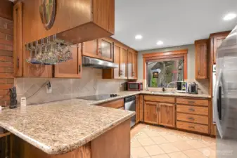 Kitchen w/ heated tile