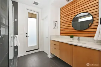 Private rooftop deck.