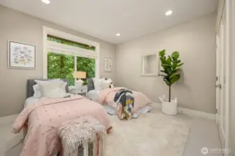 Upstairs this is one of two spare bedrooms.