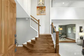 Hardwood floors throughout the home