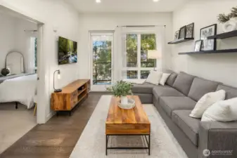 Spacious Living Room with Large windows