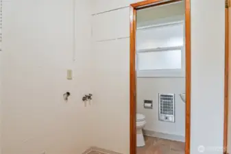 Laundry and 1/2 bath