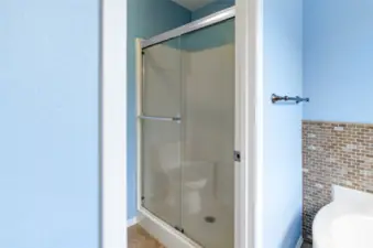 Separate shower in Primary one bath.