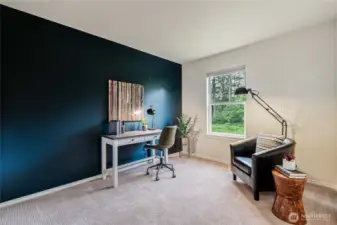 Upstairs third bedroom or perfect WFH office!