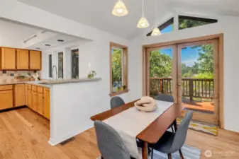 Easy to entertain in this well appointed kitchen that opens to the dining room