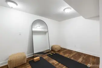Lower level workout area or storage.