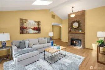 Gas fireplace in this room, for a quick cozy evening.