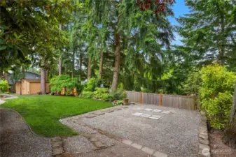 Large area a wonderful place for a raised garden!