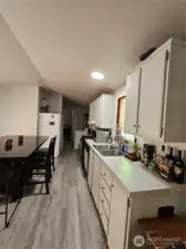 Kitchen with many of cabinets